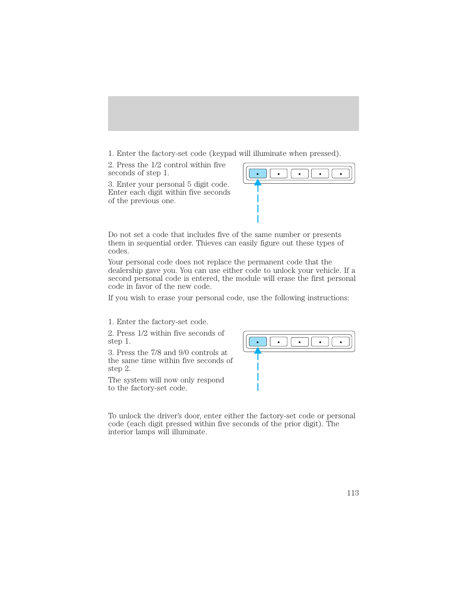 Controls and features | FORD 2000 Explorer User Manual | Page 113 / 296