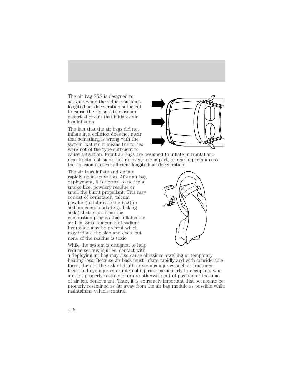 Seating and safety restraints | FORD 2000 Explorer User Manual | Page 138 / 296