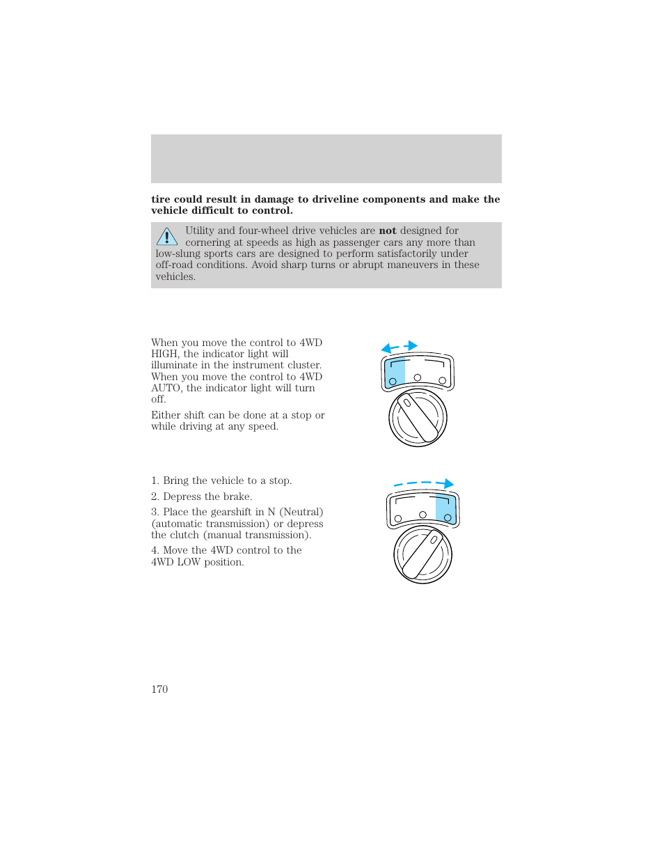 Driving | FORD 2000 Explorer User Manual | Page 170 / 296