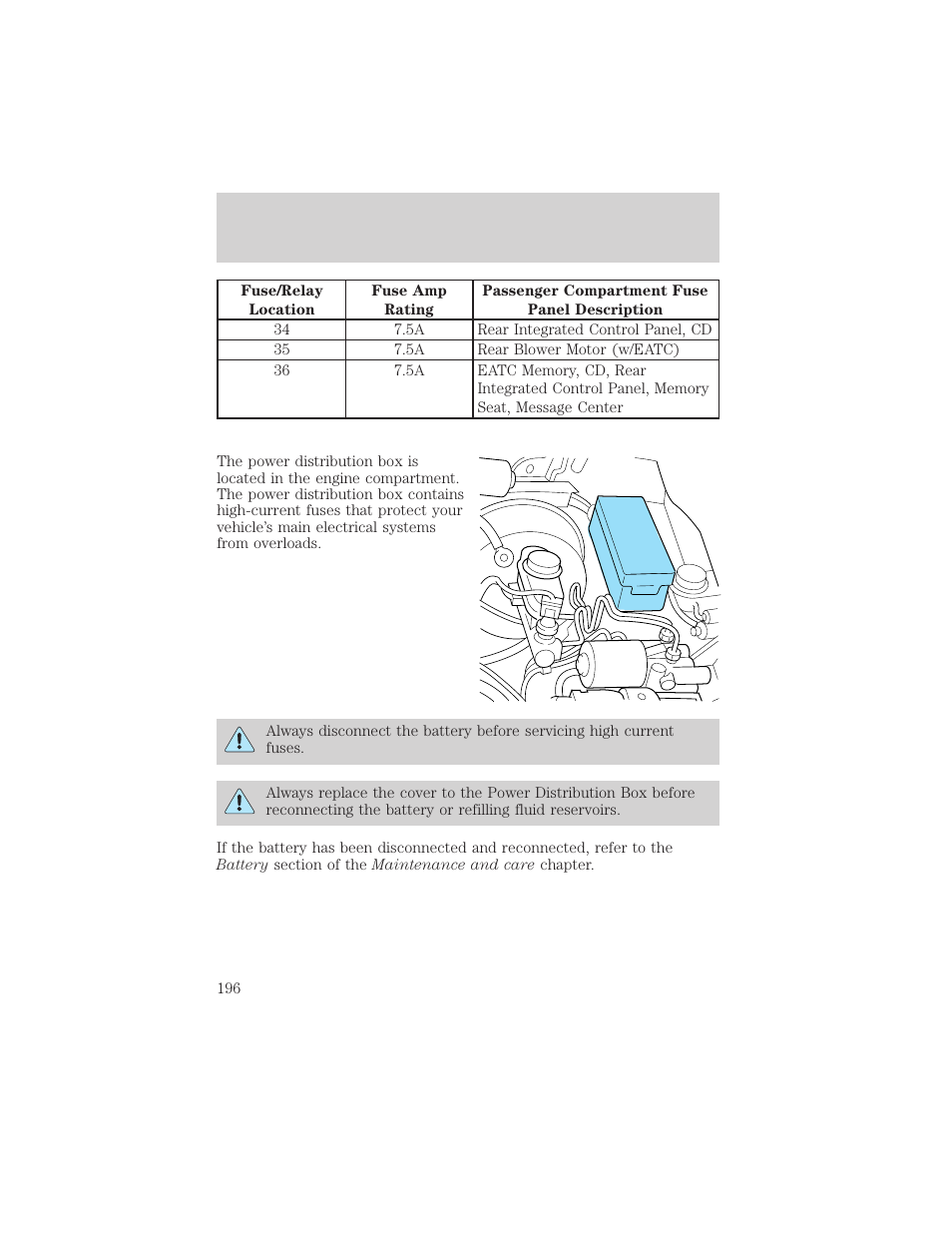 Roadside emergencies | FORD 2000 Explorer User Manual | Page 196 / 296