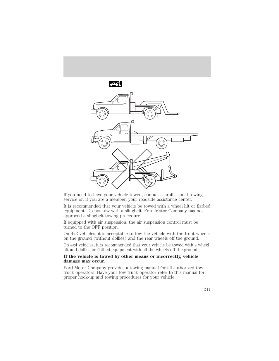 Roadside emergencies | FORD 2000 Explorer User Manual | Page 211 / 296