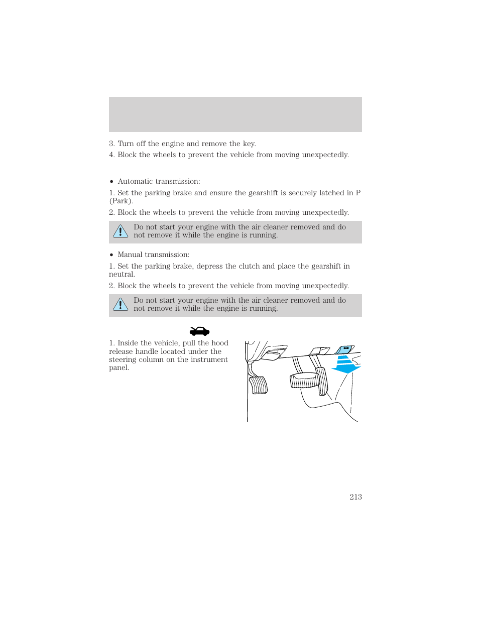 Maintenance and care | FORD 2000 Explorer User Manual | Page 213 / 296