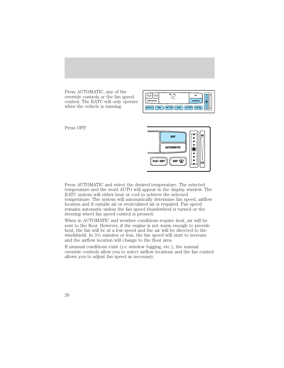 Controls and features | FORD 2000 Explorer User Manual | Page 26 / 296