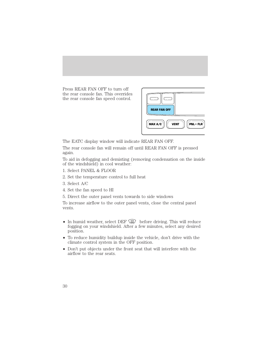 Controls and features | FORD 2000 Explorer User Manual | Page 30 / 296