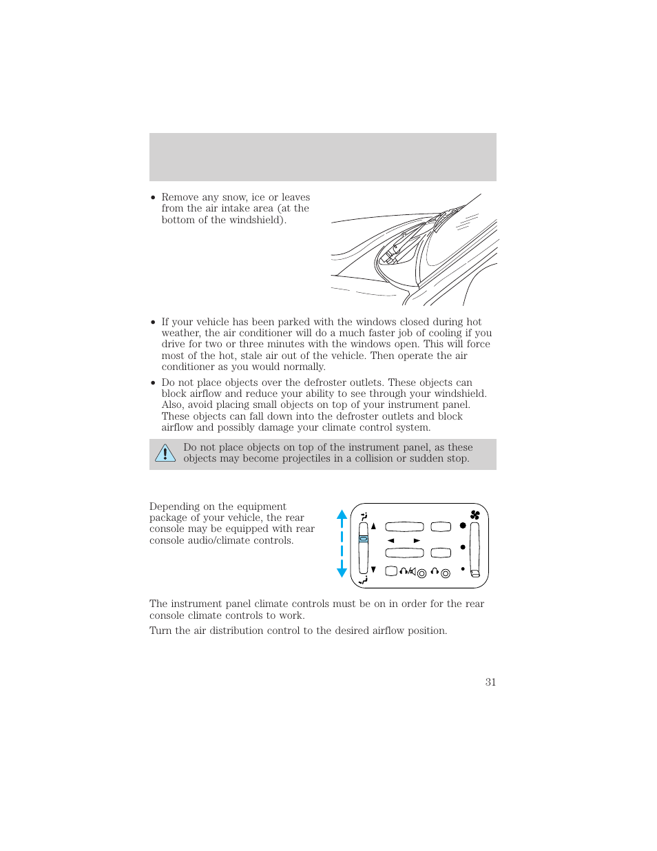 Controls and features | FORD 2000 Explorer User Manual | Page 31 / 296