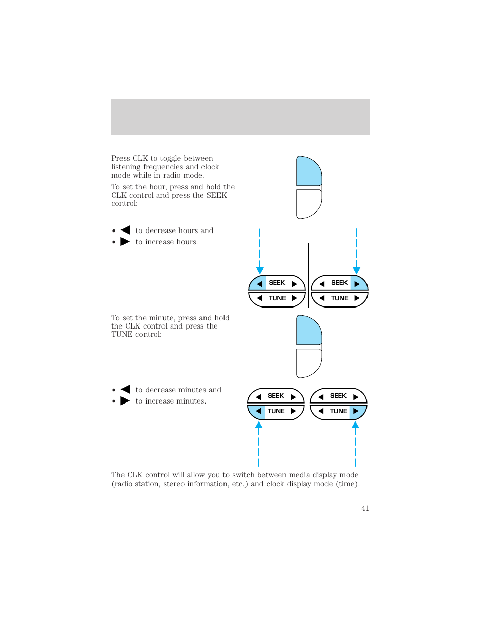 Controls and features, Tape ams | FORD 2000 Explorer User Manual | Page 41 / 296