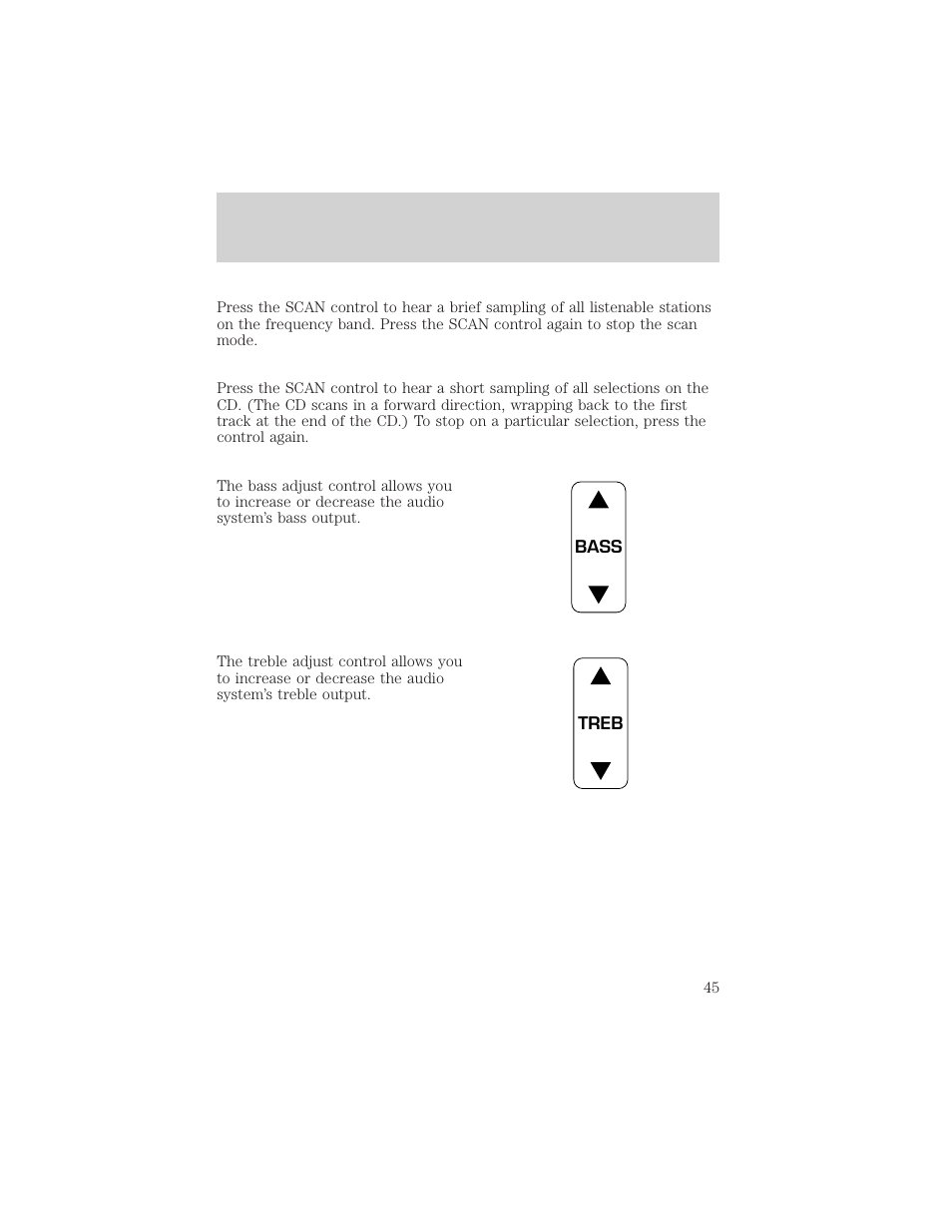 Controls and features | FORD 2000 Explorer User Manual | Page 45 / 296