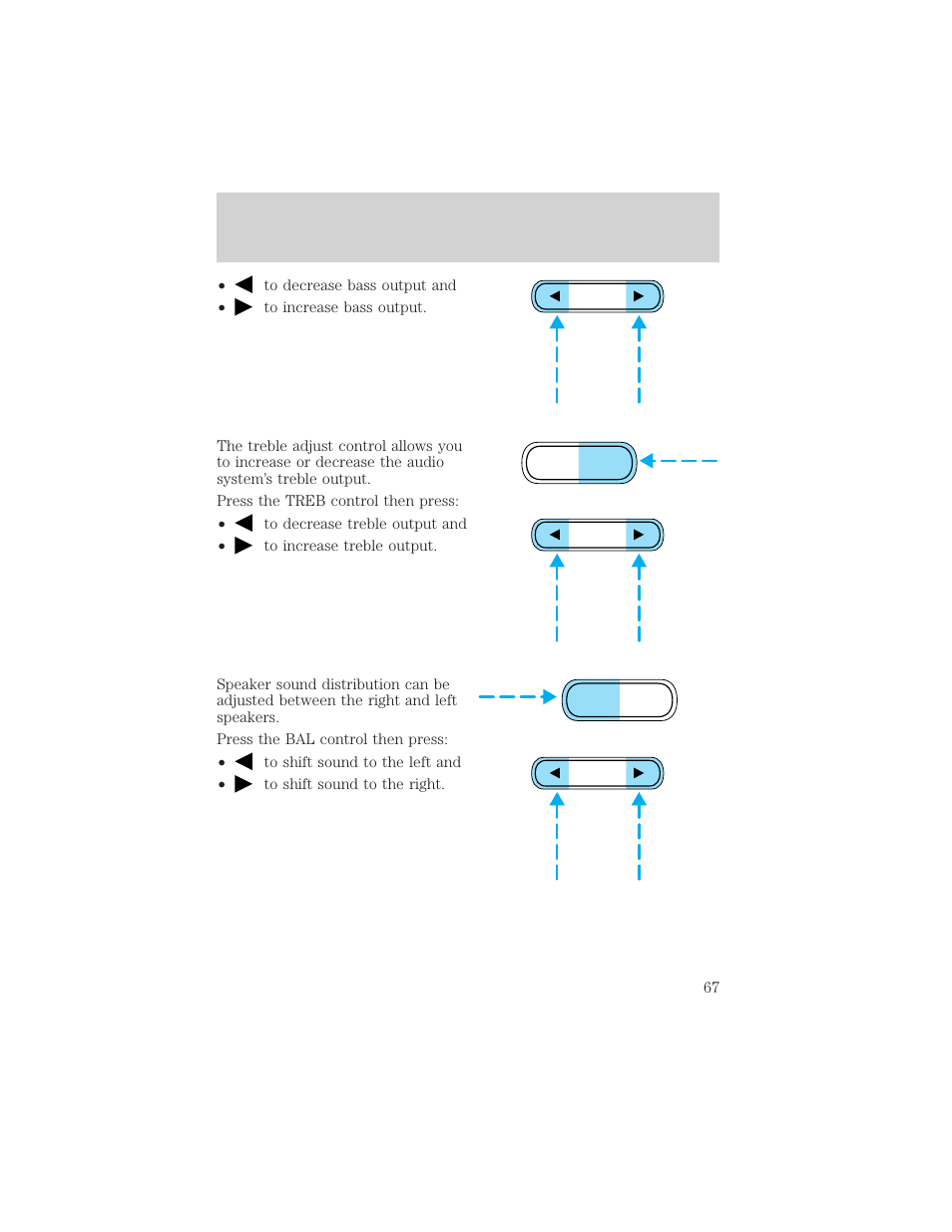 Controls and features | FORD 2000 Explorer User Manual | Page 67 / 296