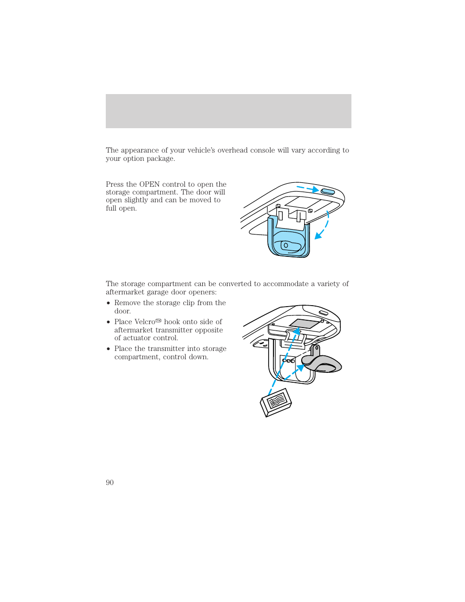 Controls and features | FORD 2000 Explorer User Manual | Page 90 / 296