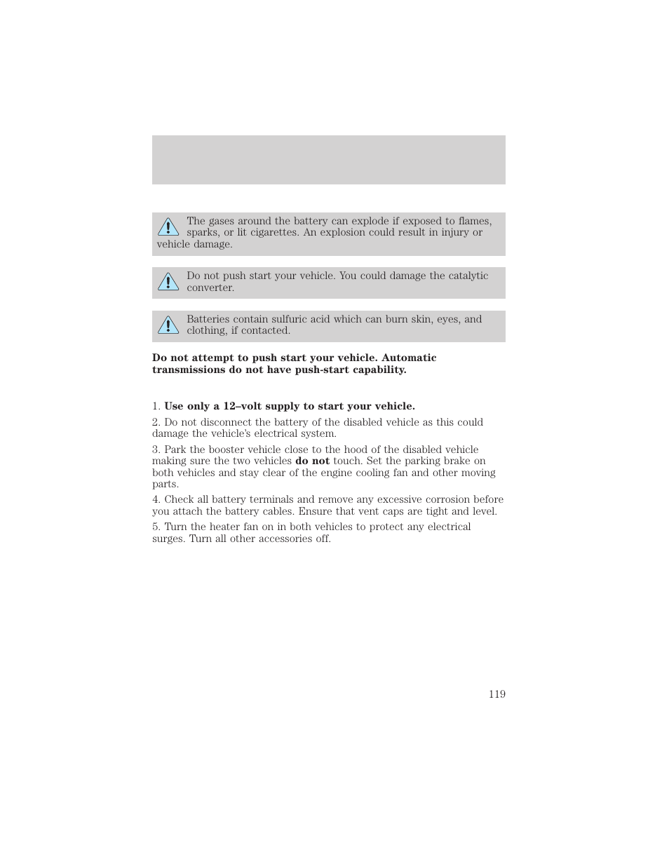 Roadside emergencies | FORD 2000 Escort User Manual | Page 119 / 200