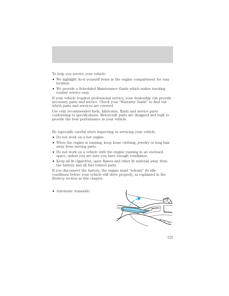 Maintenance and care | FORD 2000 Escort User Manual | Page 125 / 200