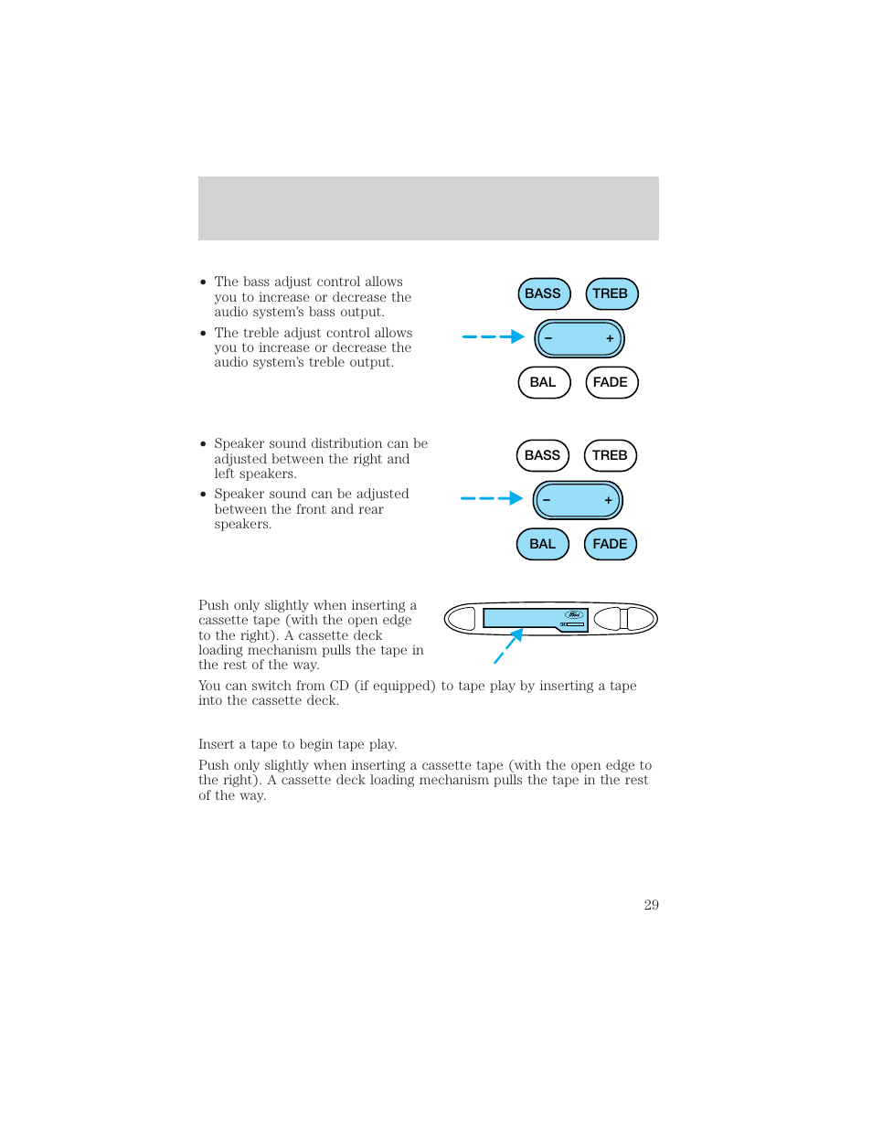 Controls and features | FORD 2000 Escort User Manual | Page 29 / 200