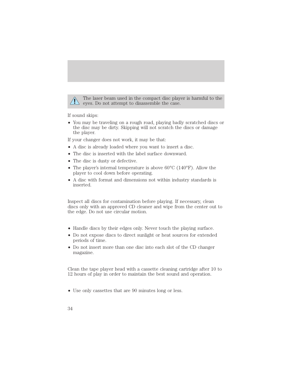 Controls and features | FORD 2000 Escort User Manual | Page 34 / 200