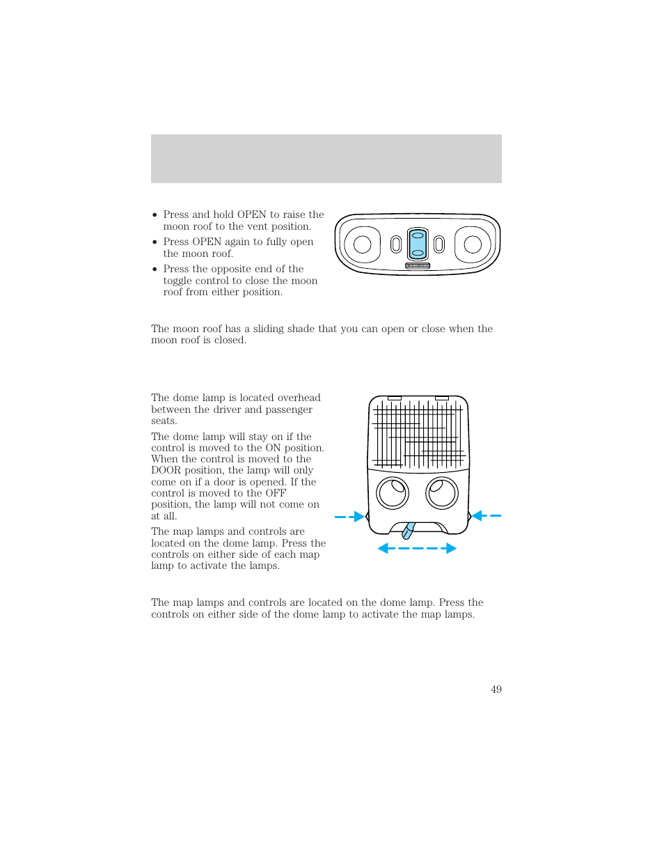 Controls and features | FORD 2000 Escort User Manual | Page 49 / 200