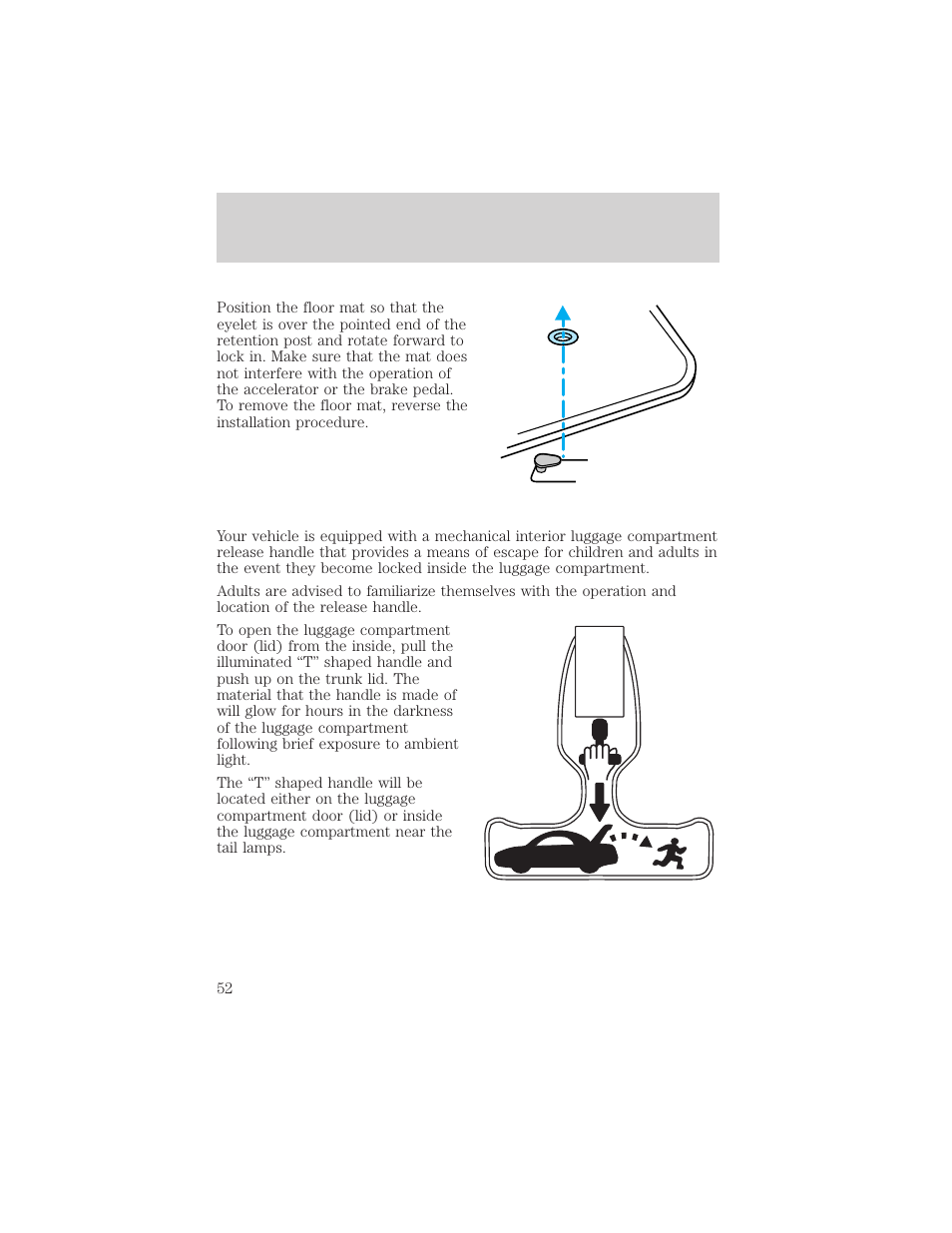 Controls and features | FORD 2000 Escort User Manual | Page 52 / 200