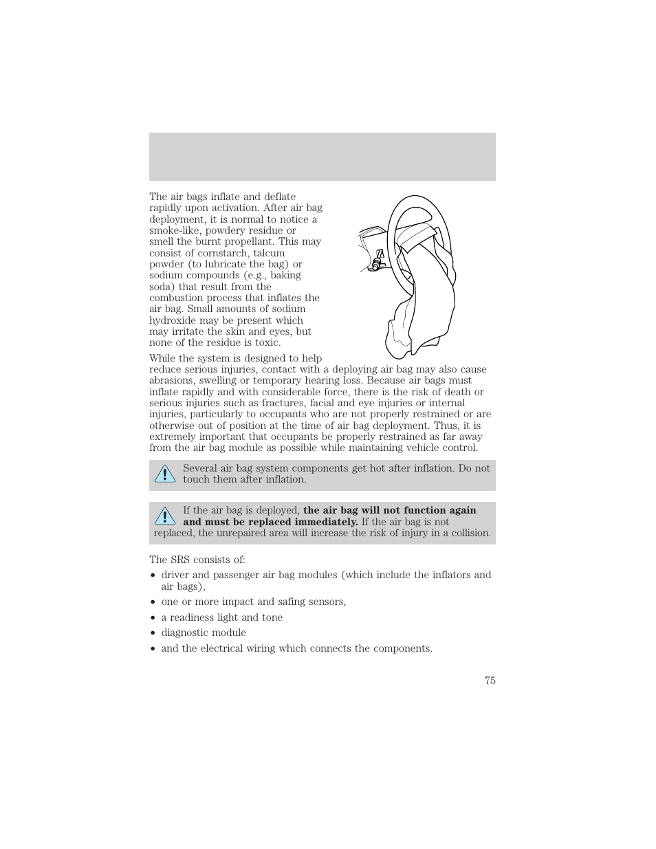 Seating and safety restraints | FORD 2000 Escort User Manual | Page 75 / 200