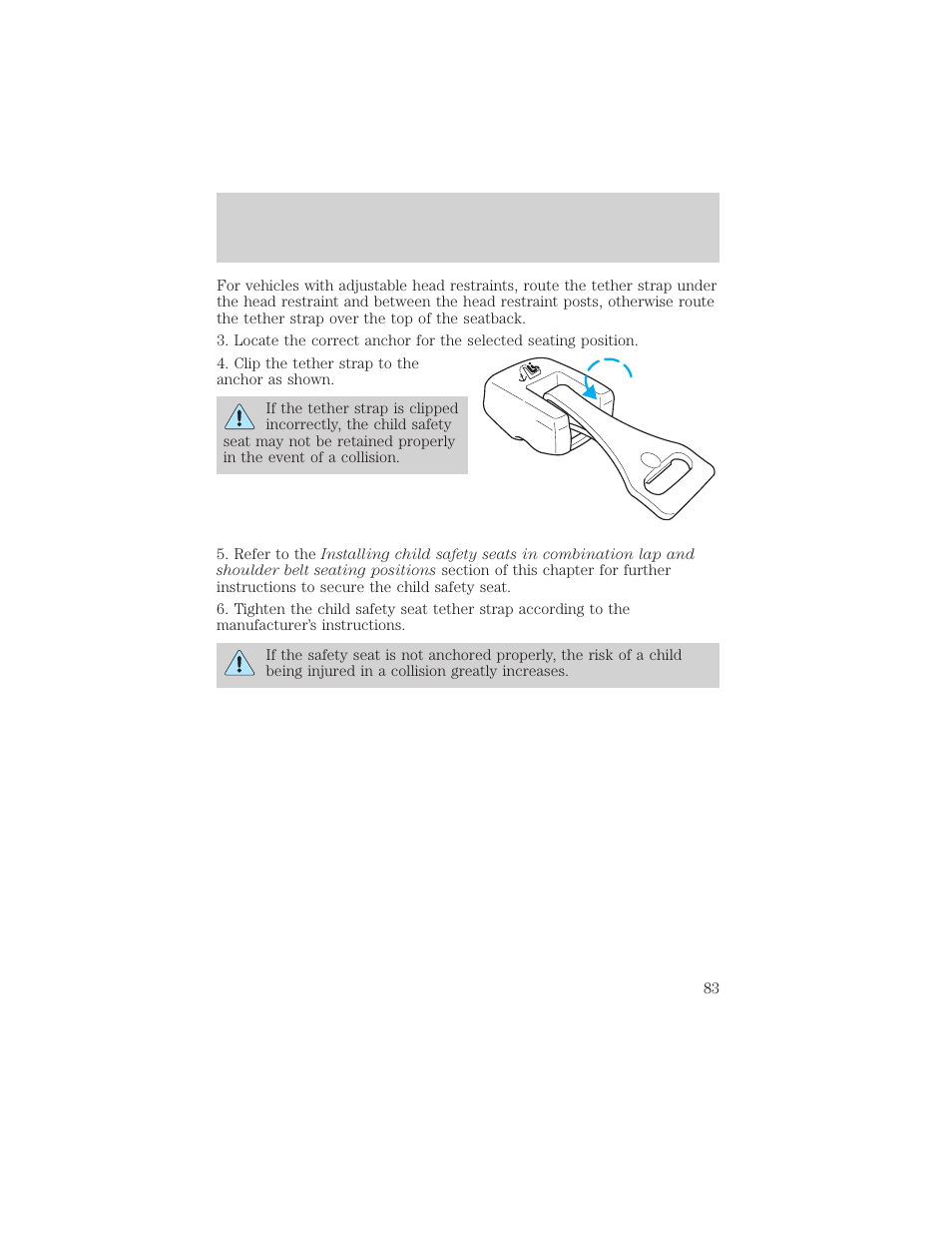 Seating and safety restraints | FORD 2000 Escort User Manual | Page 83 / 200