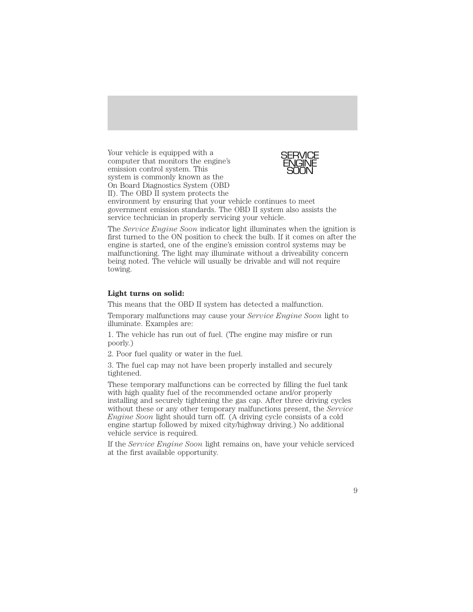 Instrumentation | FORD 2000 Escort User Manual | Page 9 / 200