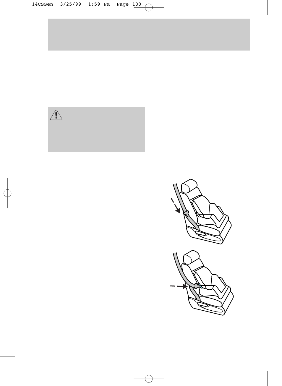 Seating and safety restraints | FORD 1999 Contour User Manual | Page 100 / 244