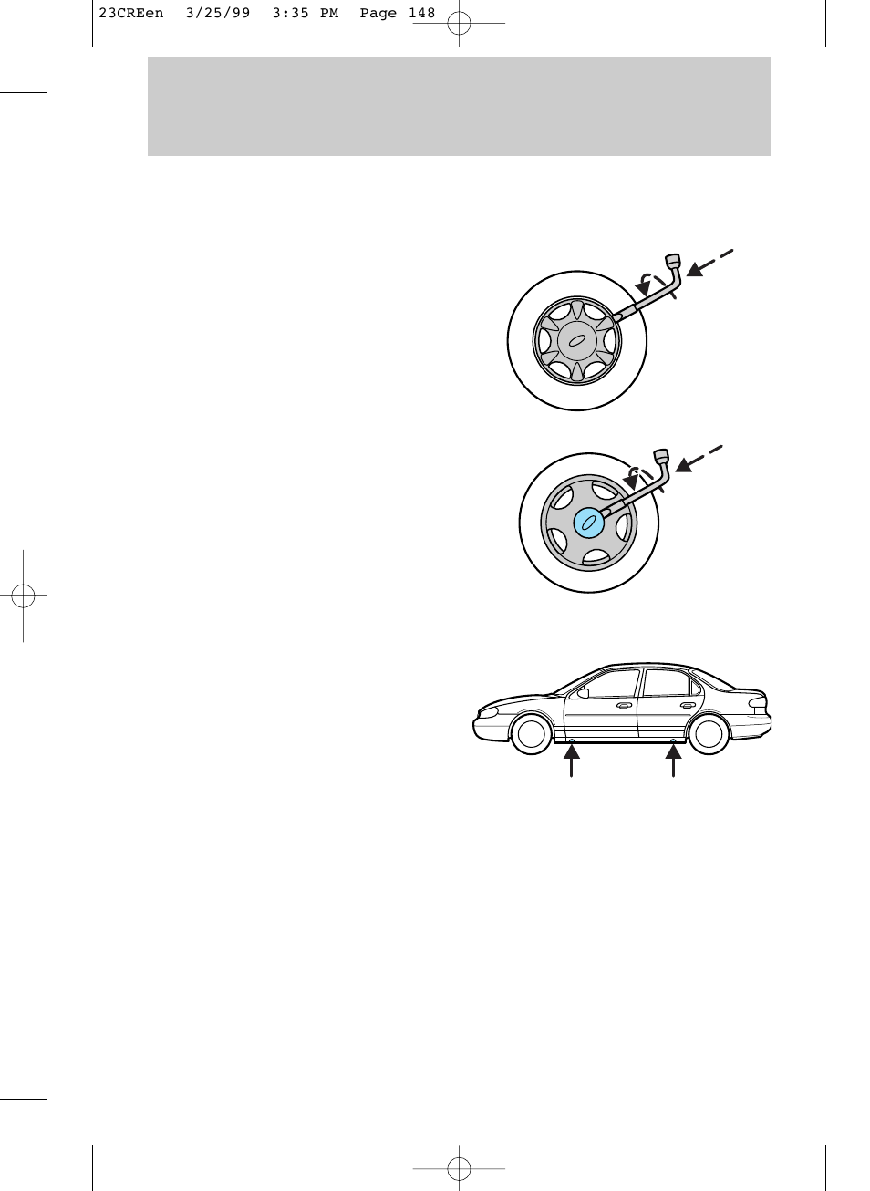 Roadside emergencies | FORD 1999 Contour User Manual | Page 148 / 244