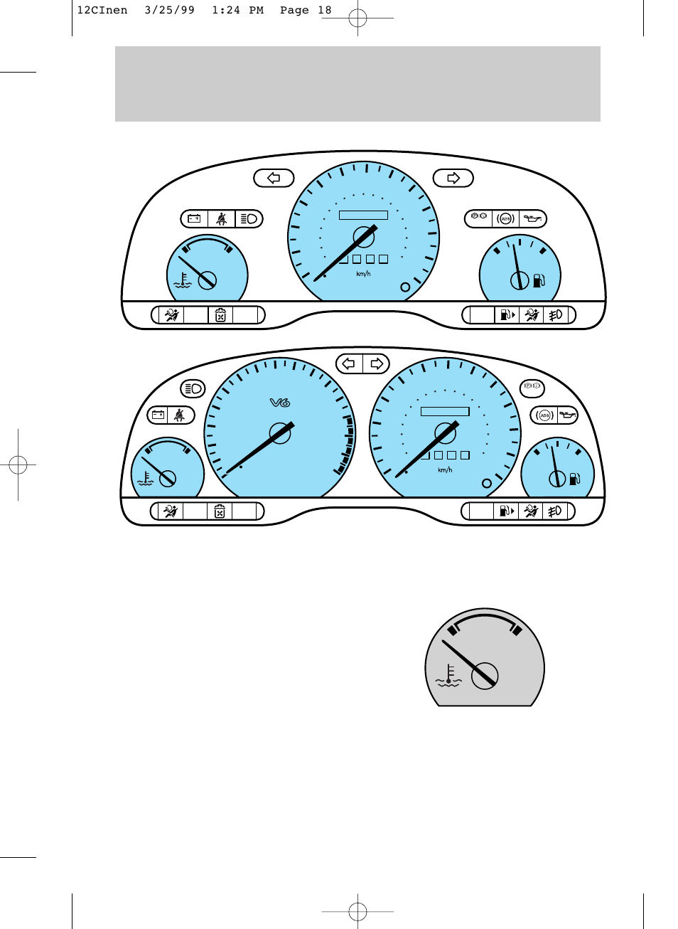 Instrumentation, Instrument cluster gauges | FORD 1999 Contour User Manual | Page 18 / 244