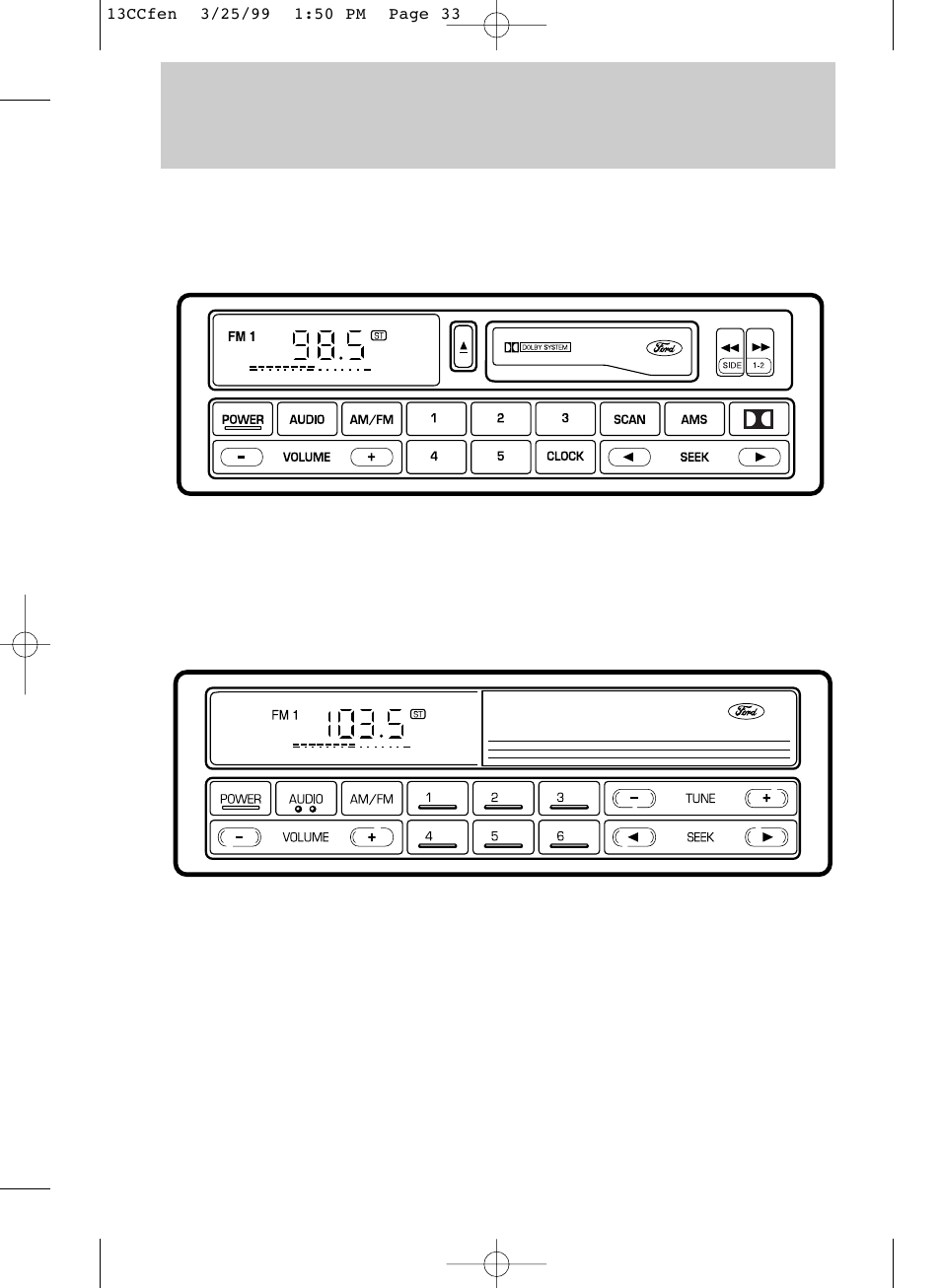 Controls and features | FORD 1999 Contour User Manual | Page 33 / 244