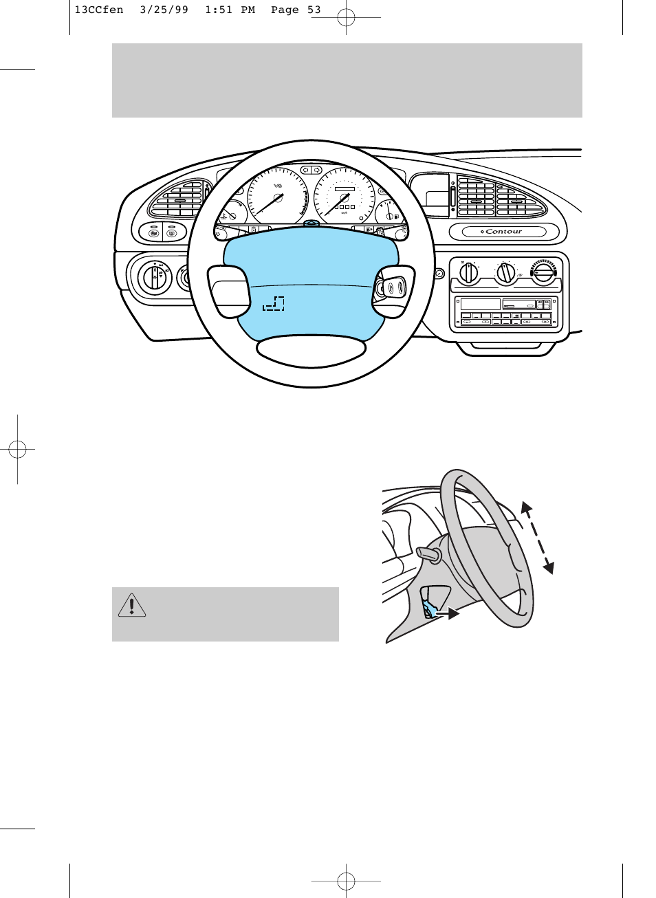 Controls and features | FORD 1999 Contour User Manual | Page 53 / 244