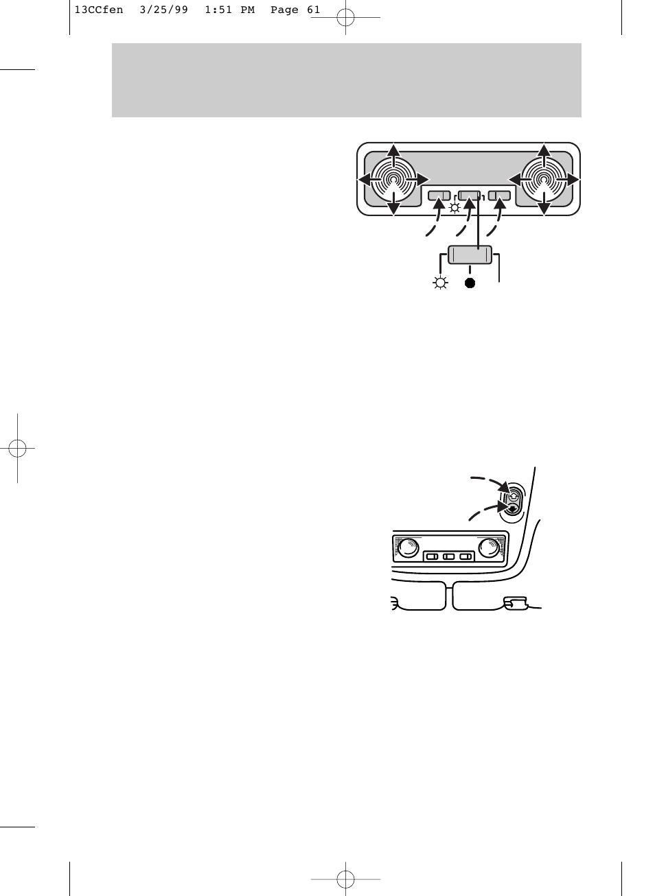 Controls and features | FORD 1999 Contour User Manual | Page 61 / 244