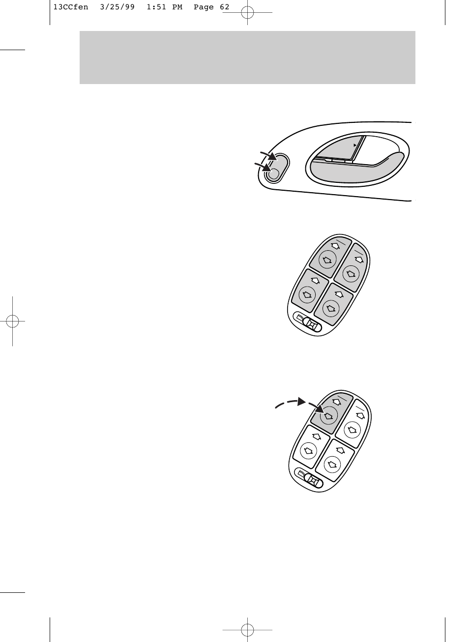 Controls and features | FORD 1999 Contour User Manual | Page 62 / 244