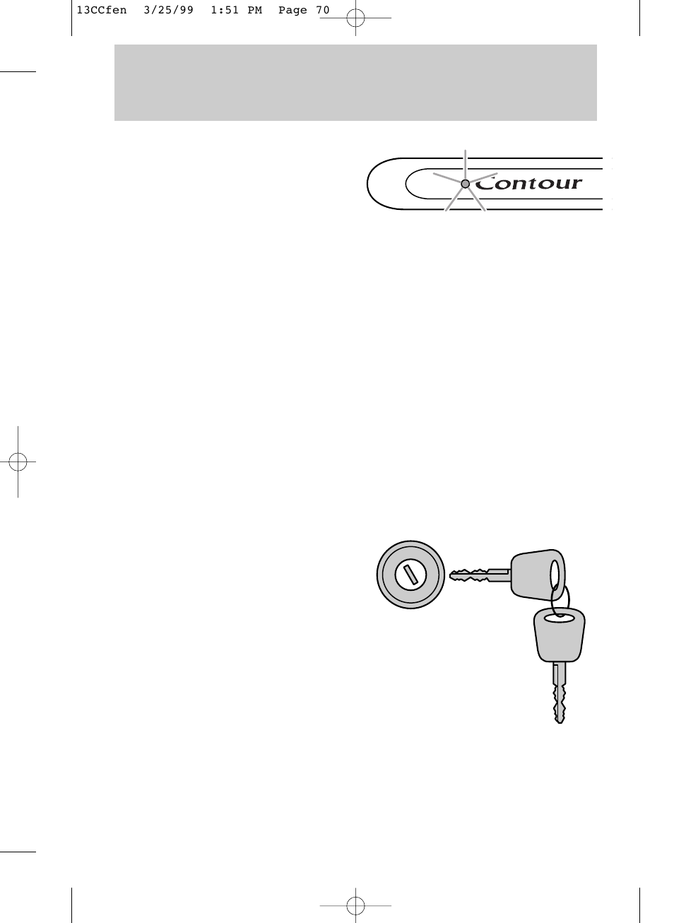 Controls and features | FORD 1999 Contour User Manual | Page 70 / 244