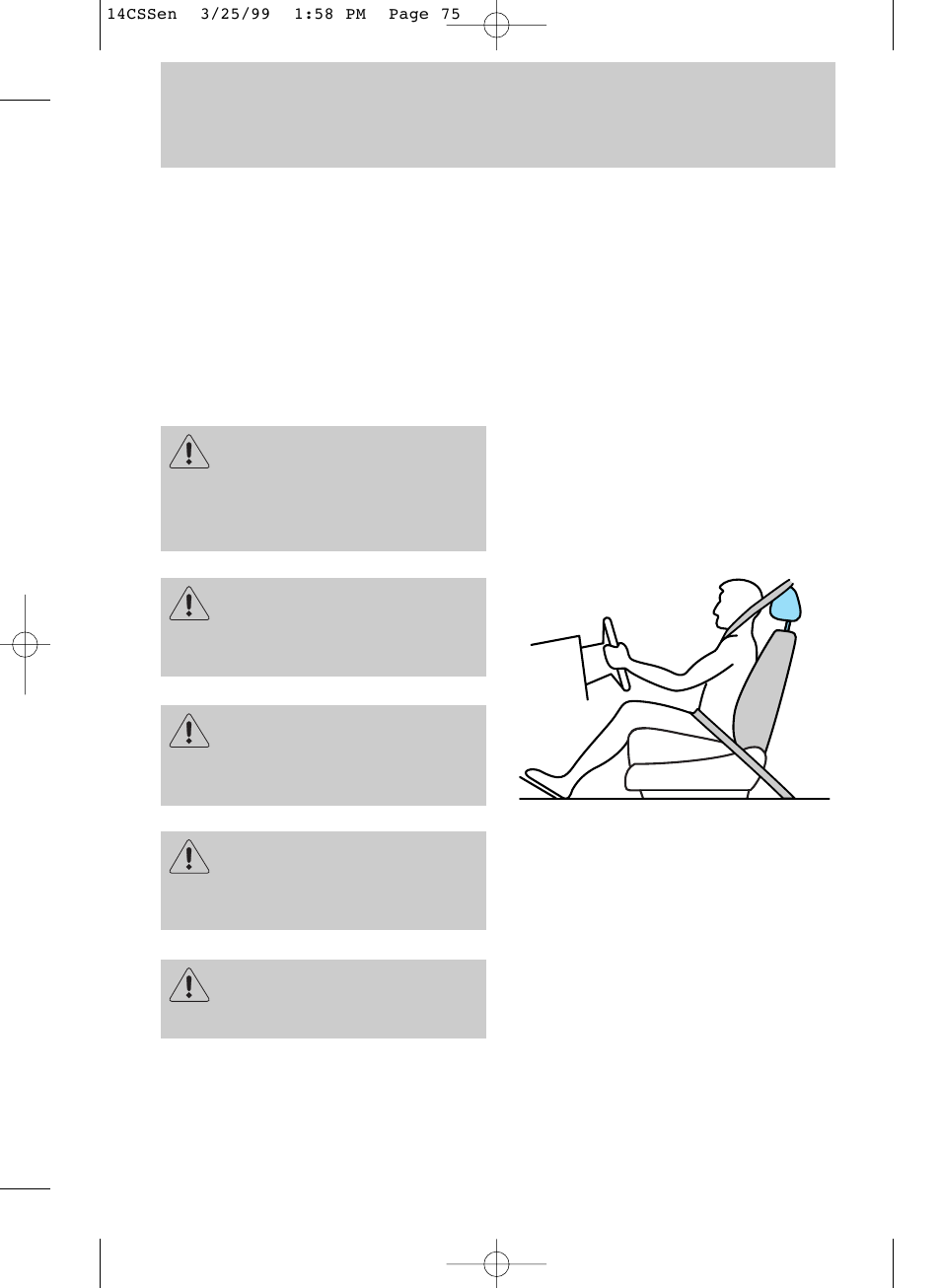 Seating and safety restraints | FORD 1999 Contour User Manual | Page 75 / 244