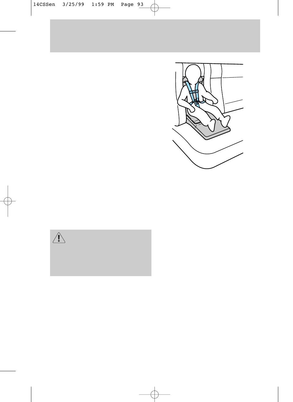 Seating and safety restraints | FORD 1999 Contour User Manual | Page 93 / 244