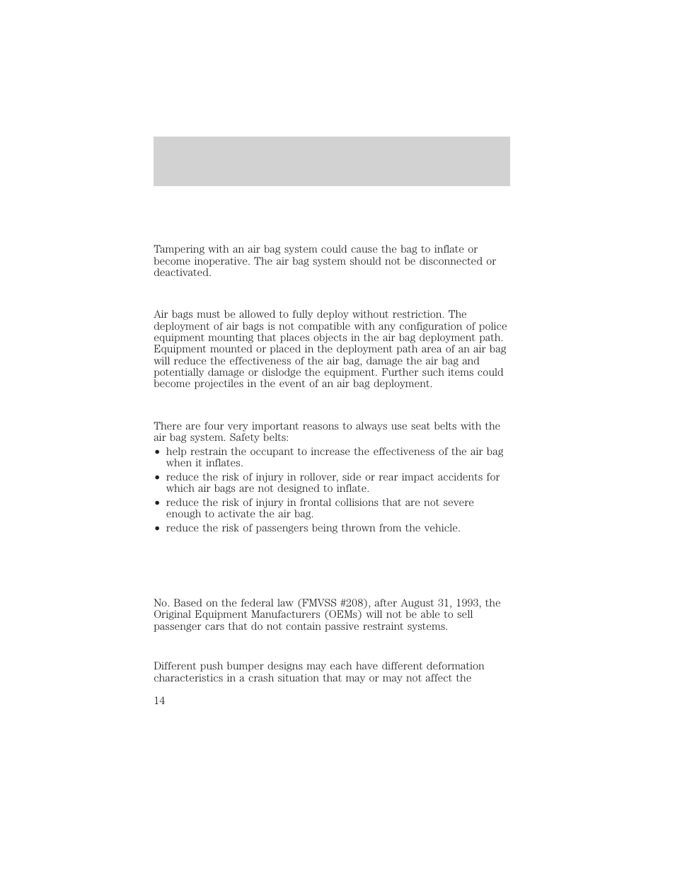 Severe duty equipment | FORD 2002 Crown Victoria User Manual | Page 14 / 16