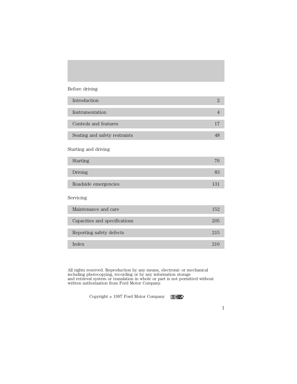 FORD 1998 F-150 User Manual | 219 pages