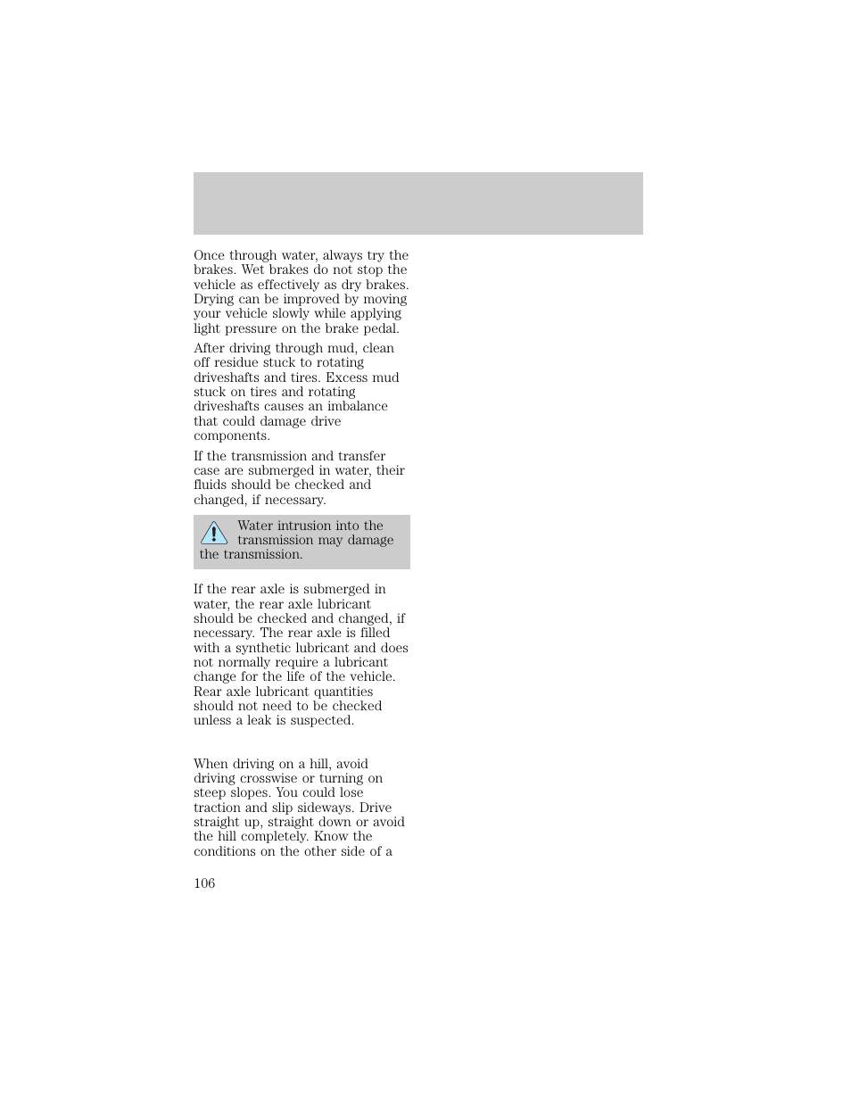 Driving | FORD 1998 F-150 User Manual | Page 106 / 219