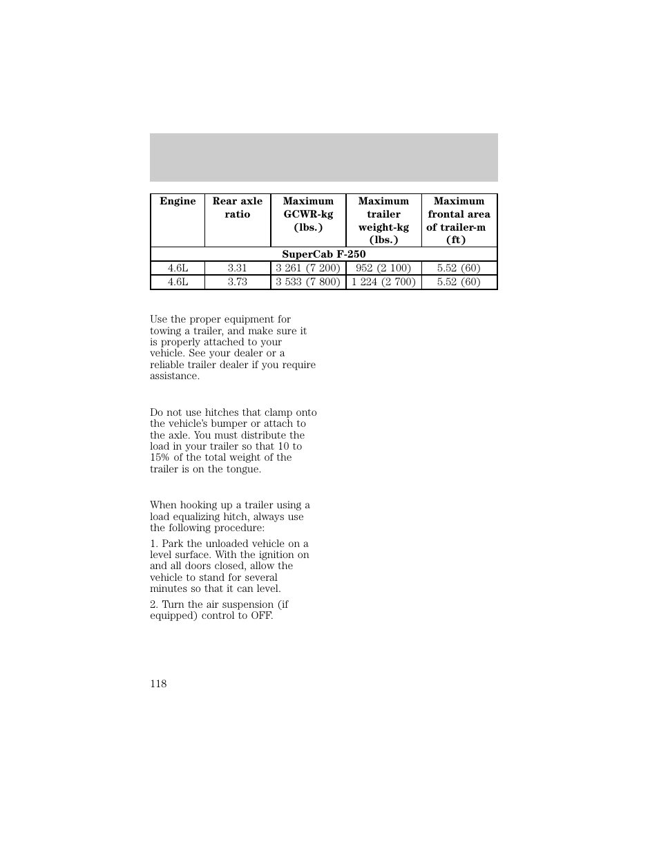 Driving | FORD 1998 F-150 User Manual | Page 118 / 219