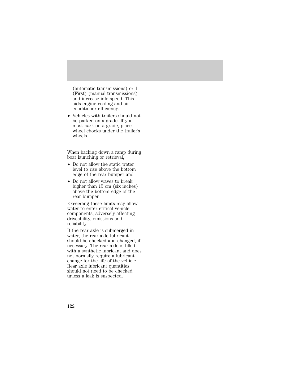 Driving | FORD 1998 F-150 User Manual | Page 122 / 219