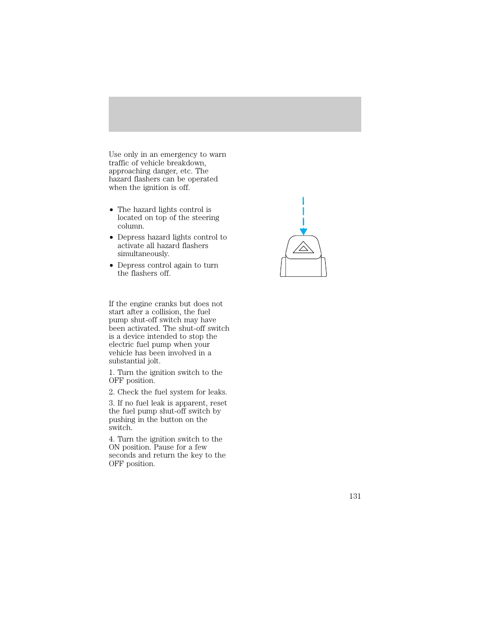 Roadside emergencies | FORD 1998 F-150 User Manual | Page 131 / 219