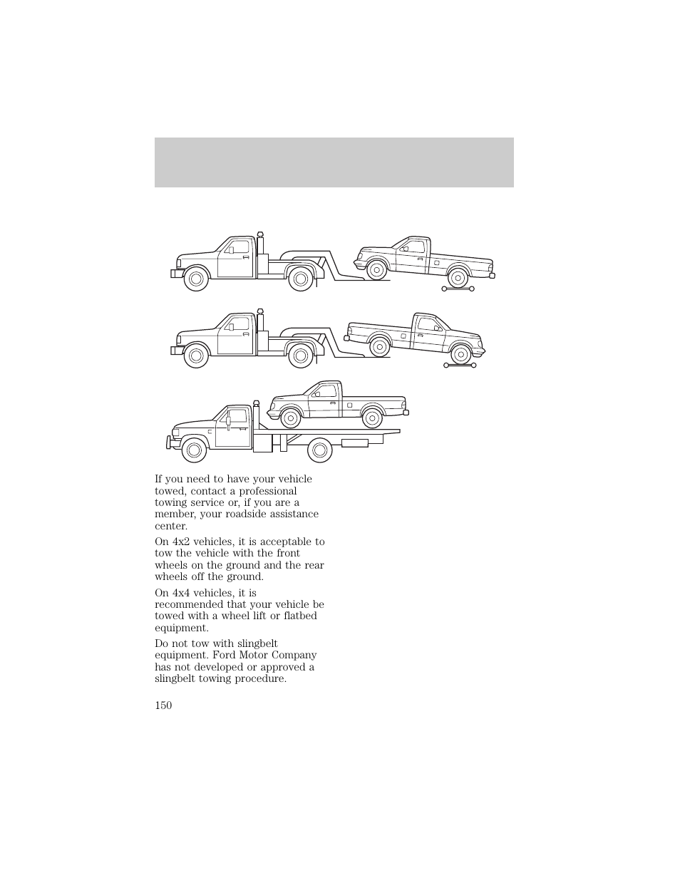 Roadside emergencies | FORD 1998 F-150 User Manual | Page 150 / 219