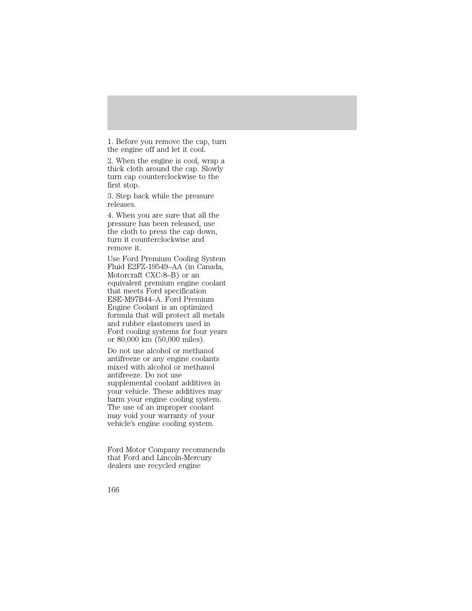 Maintenance and care | FORD 1998 F-150 User Manual | Page 166 / 219
