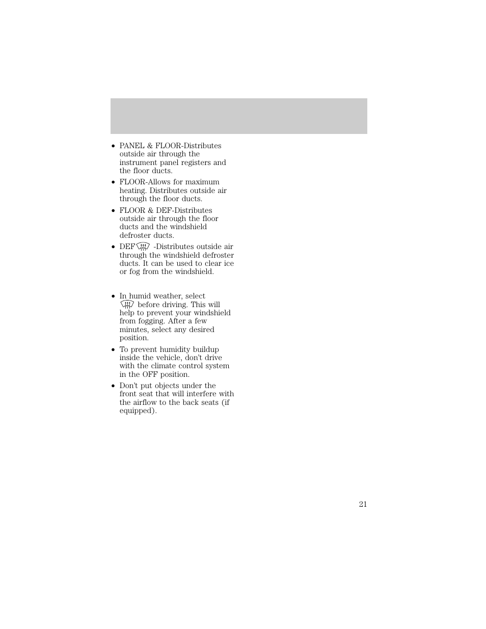 Controls and features | FORD 1998 F-150 User Manual | Page 21 / 219