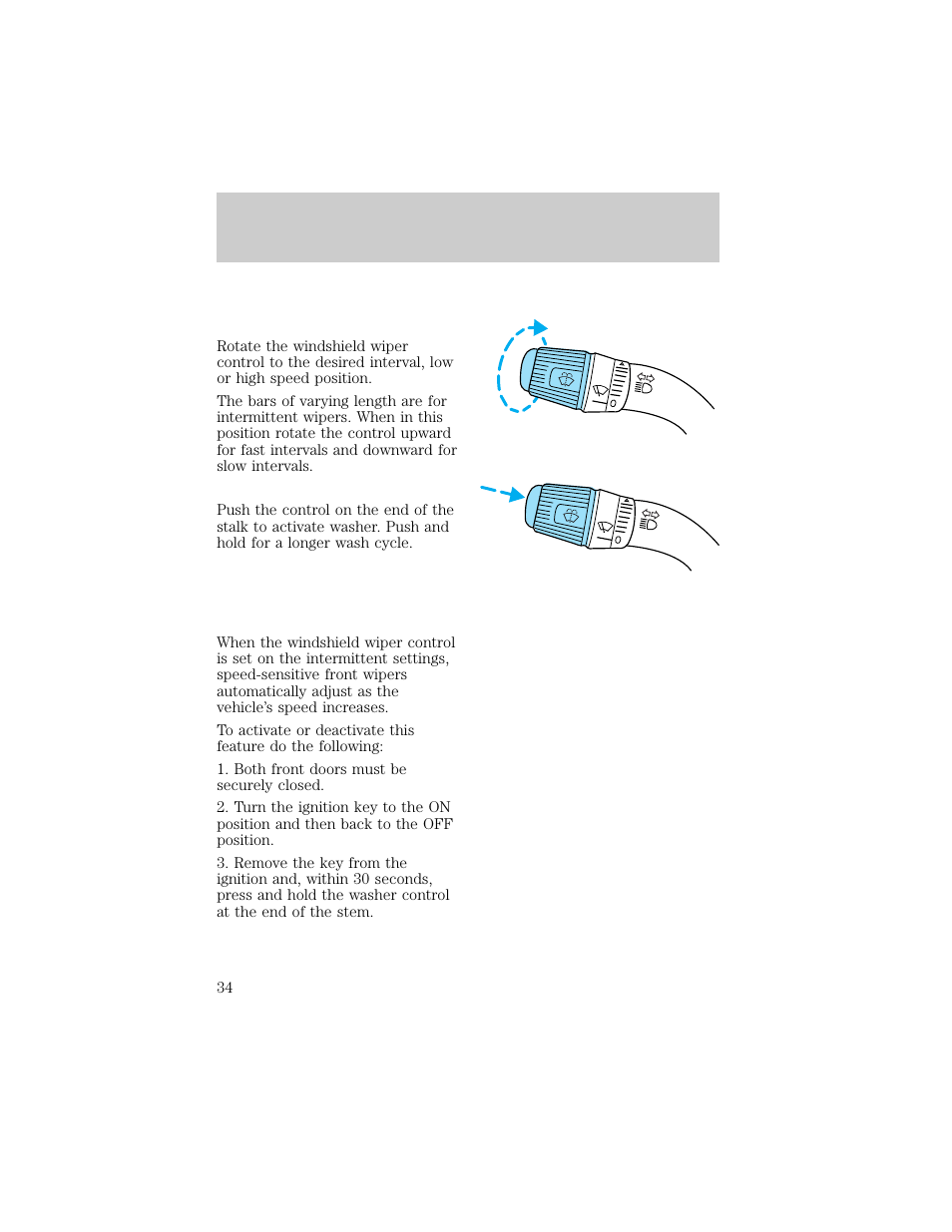 Controls and features | FORD 1998 F-150 User Manual | Page 34 / 219