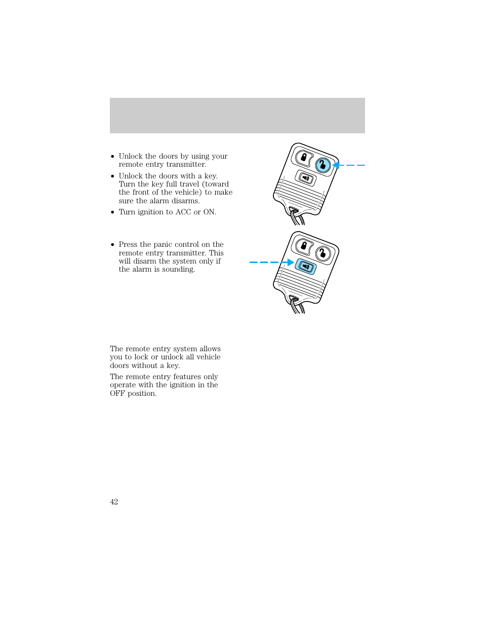 Controls and features | FORD 1998 F-150 User Manual | Page 42 / 219