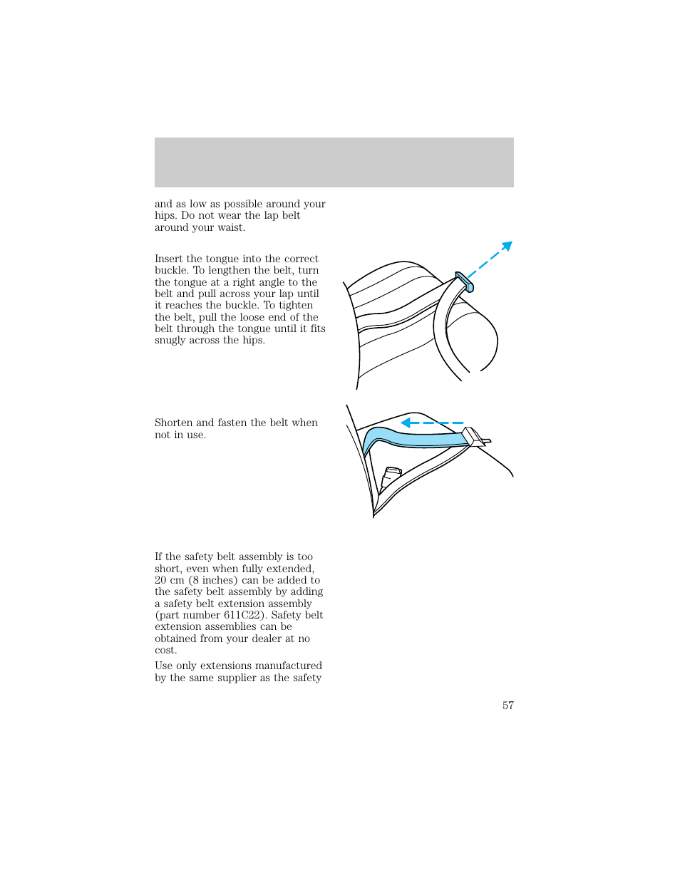 Seating and safety restraints | FORD 1998 F-150 User Manual | Page 57 / 219