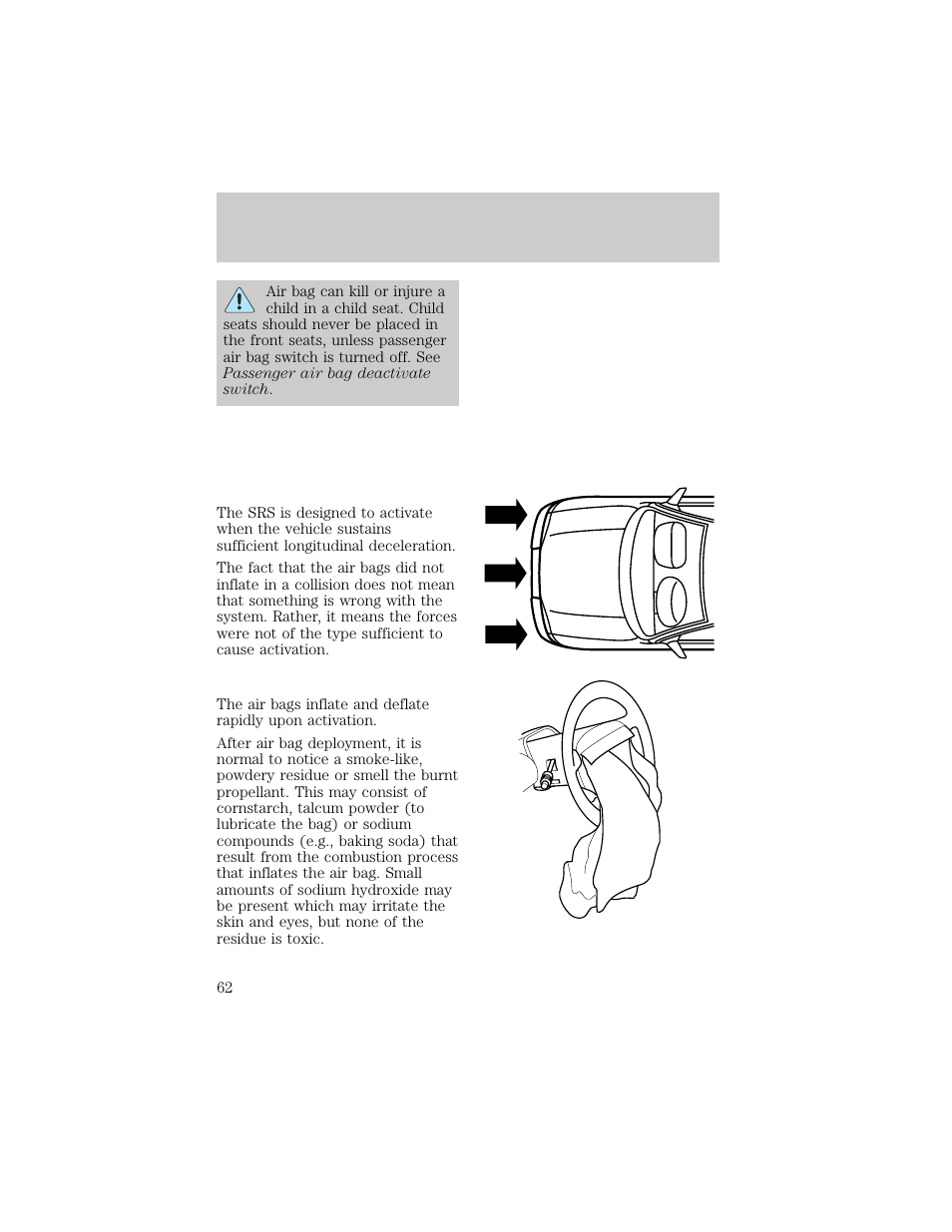 Seating and safety restraints | FORD 1998 F-150 User Manual | Page 62 / 219