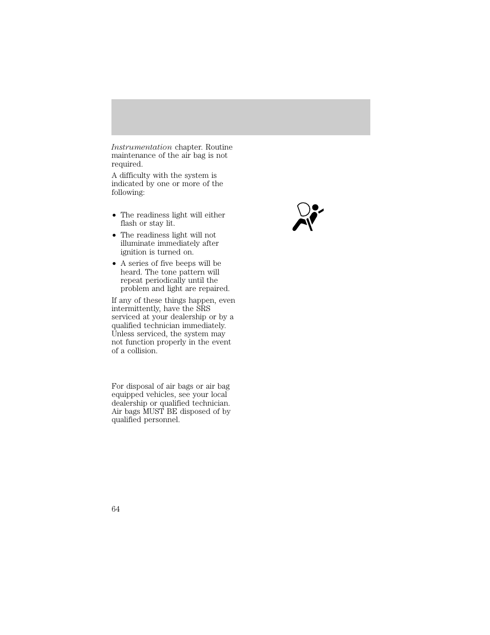 Seating and safety restraints | FORD 1998 F-150 User Manual | Page 64 / 219