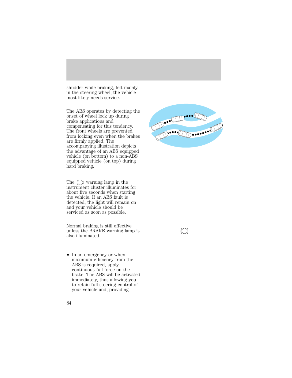 Driving, Brake | FORD 1998 F-150 User Manual | Page 84 / 219