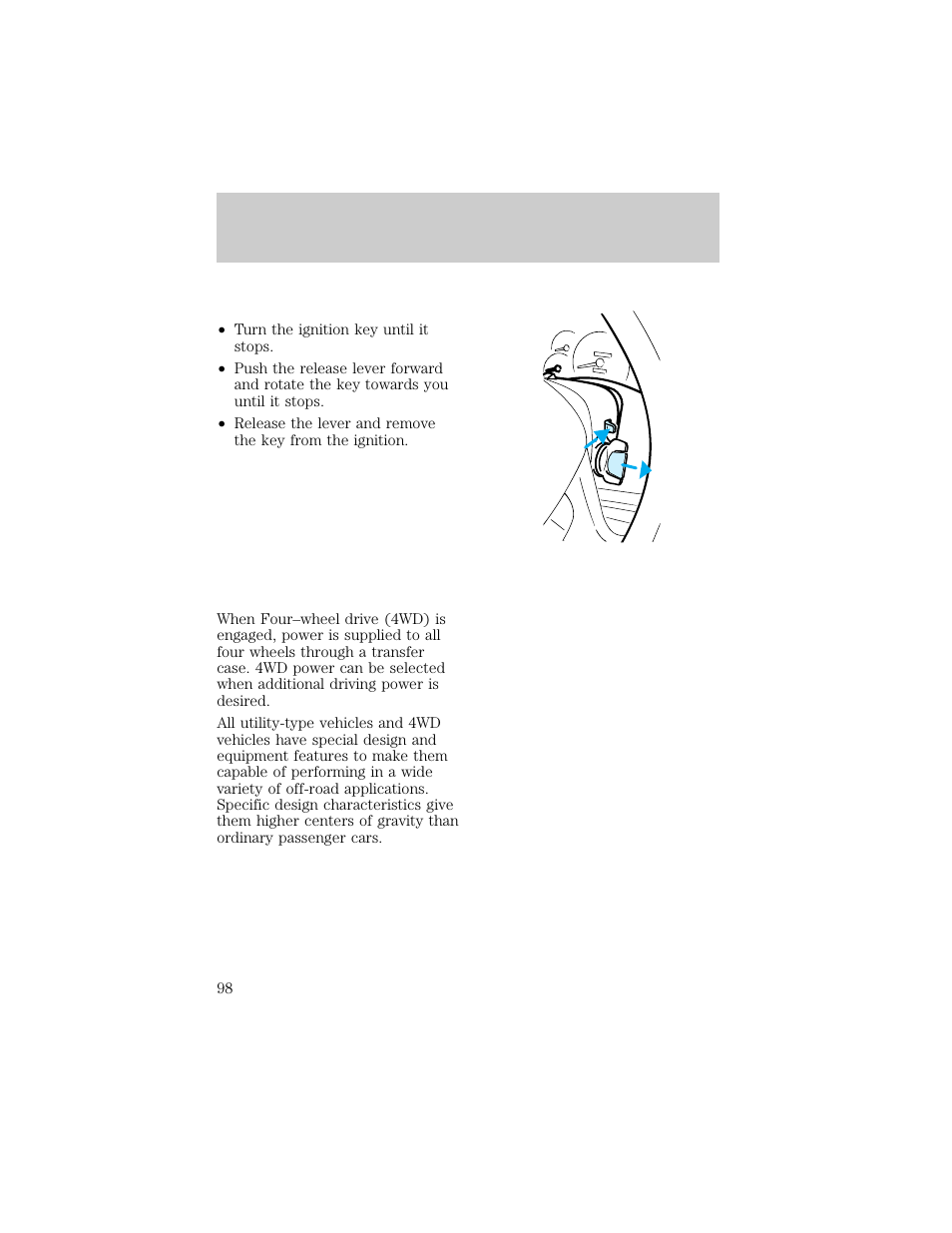 Driving | FORD 1998 F-150 User Manual | Page 98 / 219