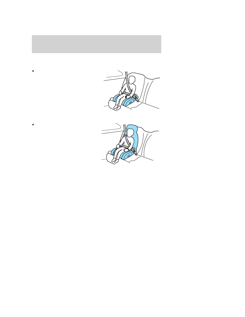 Types of booster seats, Seating and safety restraints | FORD 2006 Crown Victoria User Manual | Page 133 / 272