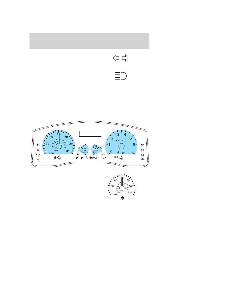 Gauges, Instrument cluster | FORD 2006 Crown Victoria User Manual | Page 14 / 272